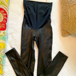 SPANX Faux Leather Maternity Leggings